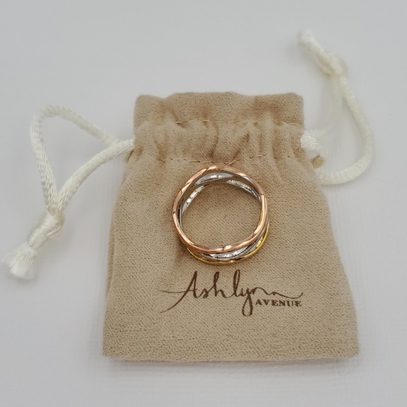 Ashlynn Avenue Gold Plated Trio Ring, Size 6-1/4 - Picture 2 of 7